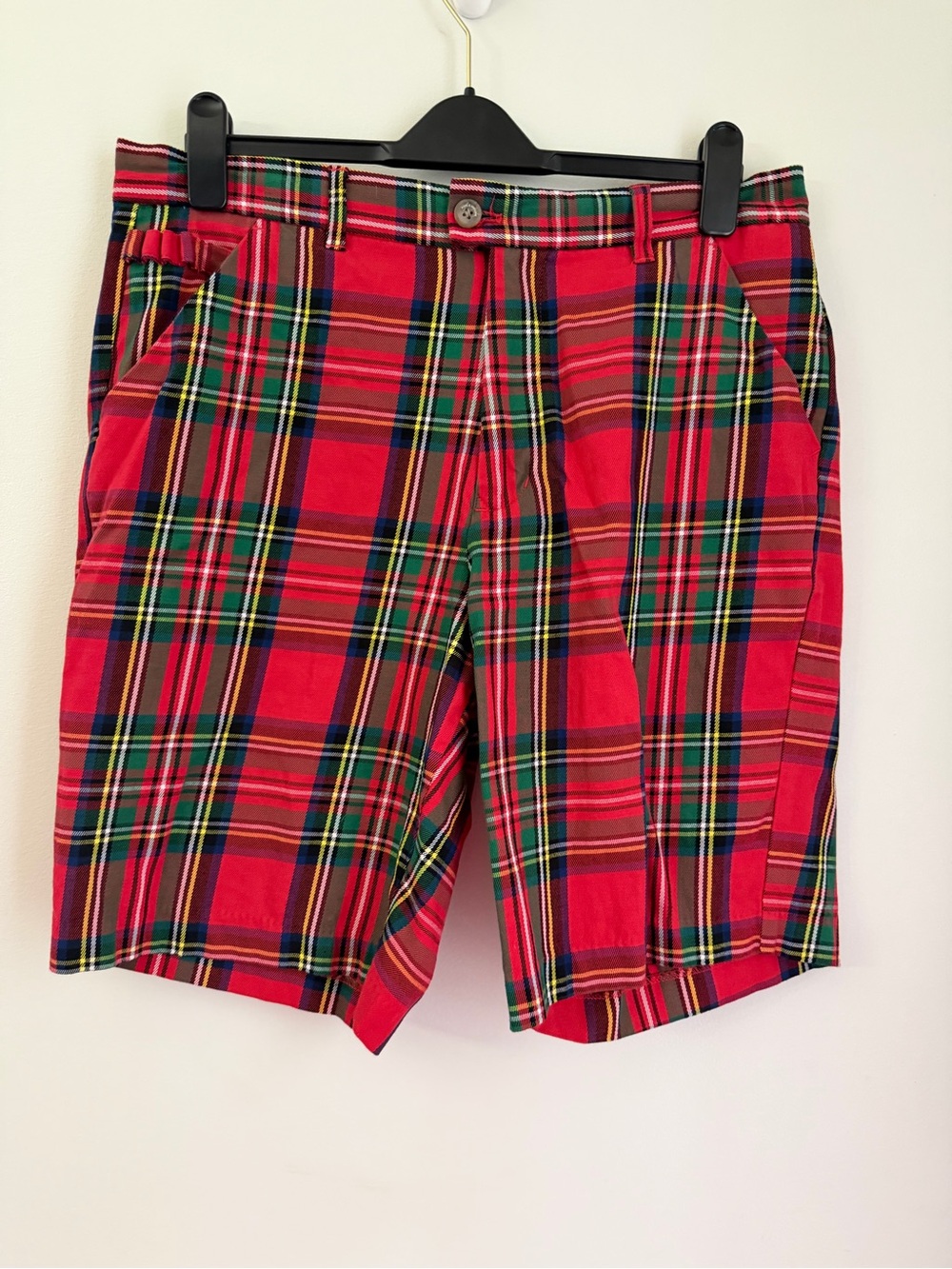 Vintage Royal & Awesome 36 (ACTUAL 35x10) Mens Shorts Golf Plaid
